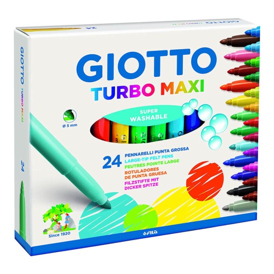 Giotto Turbo Maxi Keçeli Kalem 24 Renk 455000 Giotto Turbo Maxi Keçeli Kalem 24 Renk 455000