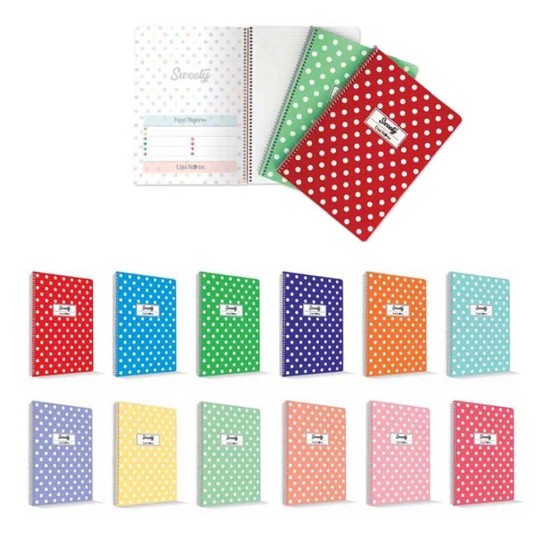 Çınar Sweety Spralli Pp Kapak Çizgili Defter 96 Yp 71510